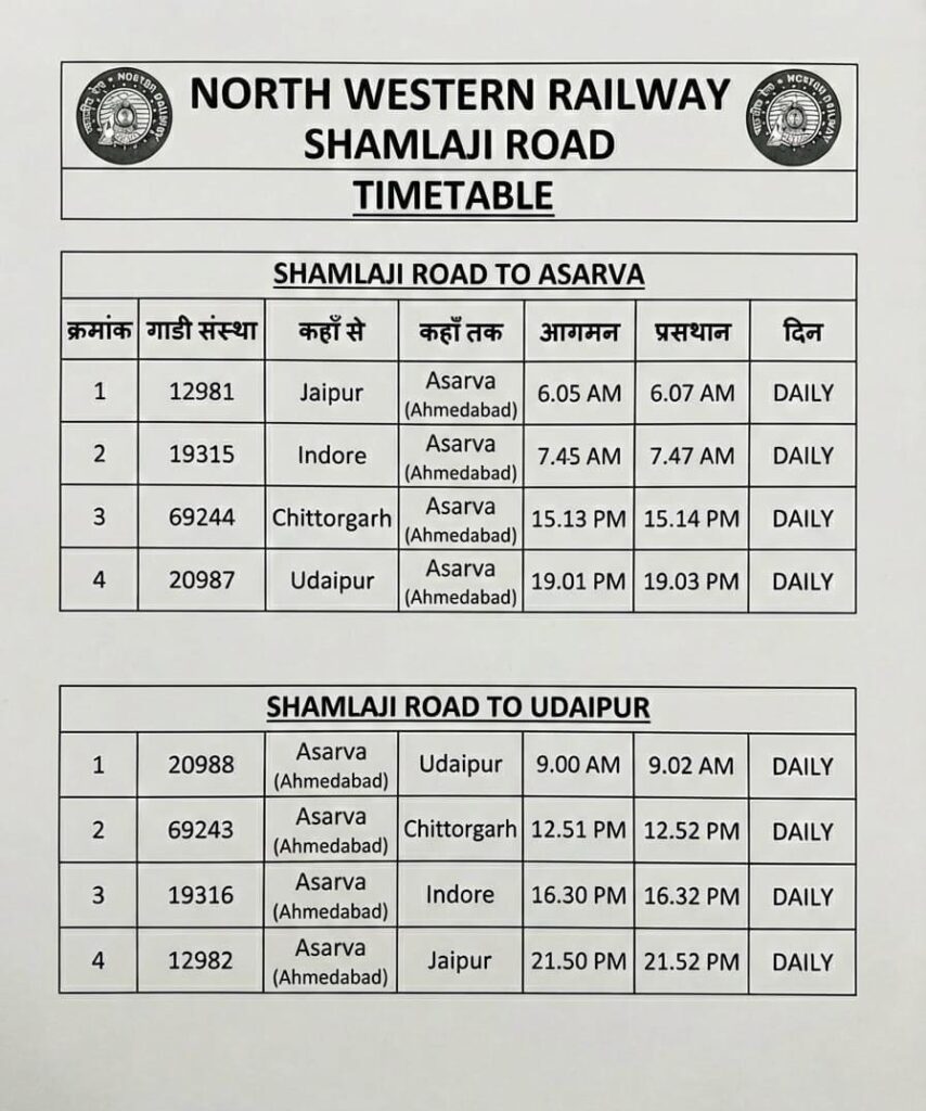 Railway Schedule